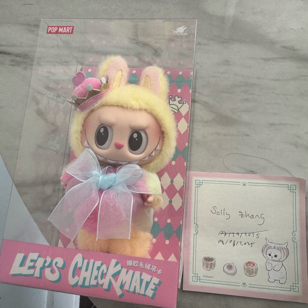 Authentic Labubu let’s checkmate queen pendant